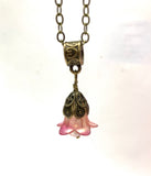 Dainty Pink Flower Necklace