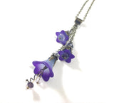Customisable Handpainted Cluster Drop Flower Necklace